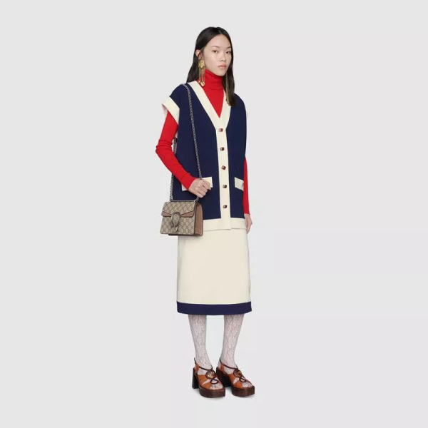 Dionysus Series GG Supreme Canvas Shoulder Bag