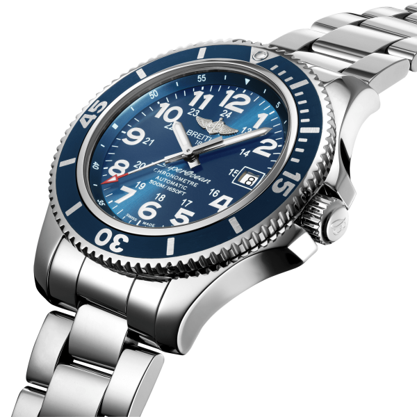 Superocean II 42 - Stainless steel - Blue A17365D11C1A1