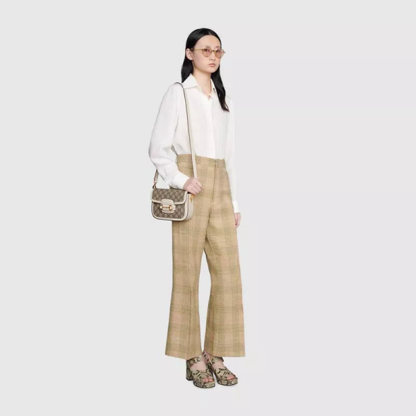 GUCCI Horsebit Series 1955 Mini Handbag with Detachable Shoulder Strap
