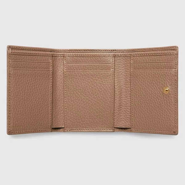 〔GG Marmont〕Leather Tri-Fold Wallet