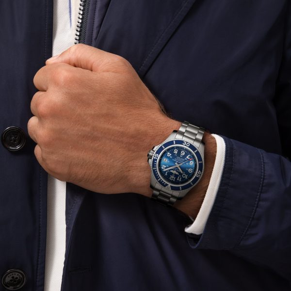 Superocean II 42 - Stainless steel - Blue A17365D11C1A1