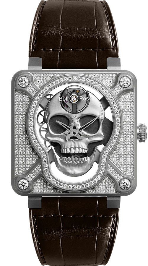 Bell and Ross Aviation Instruments BR01-SKULL-SK-FLD