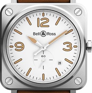Bell and Ross Aviation Instruments White Dial Men-s Watch BRS-WHERI-ST-SCA