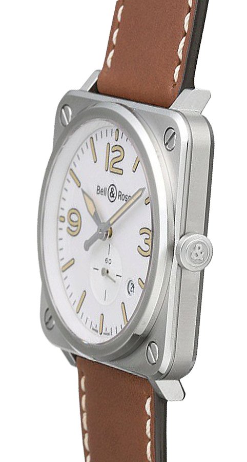 Bell and Ross Aviation Instruments White Dial Men-s Watch BRS-WHERI-ST-SCA