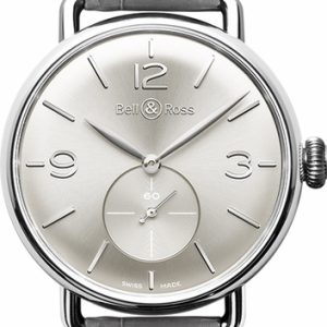 Bell and Ross Vintage New Swiss Men-s Watch WW1 BRWW1-ME-AG-SI/SCR