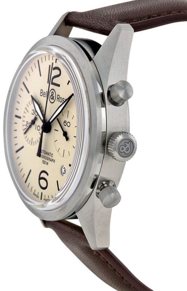 Bell and Ross Vintage Original Chronograph Men-s Watch BRV126-BEI-ST/SCA