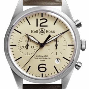 Bell and Ross Vintage Original Chronograph Men-s Watch BRV126-BEI-ST/SCA