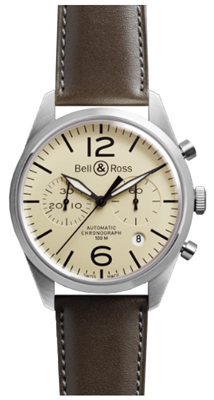 Bell and Ross Vintage Original Chronograph Men-s Watch BRV126-BEI-ST/SCA
