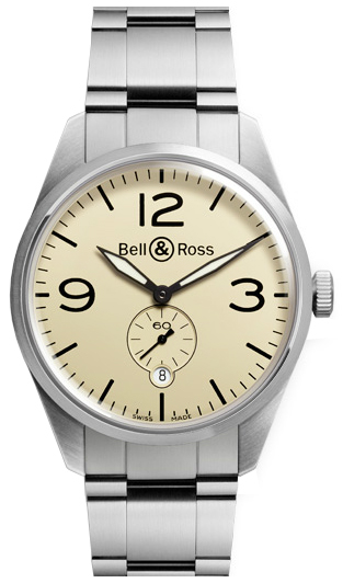 Bell and Ross Vintage Original Stainless Steel Men-s Watch BRV123-BEI-ST/SST