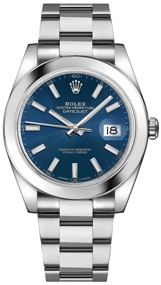Rolex Datejust 41 Blue Dial Men-s Watch 126300