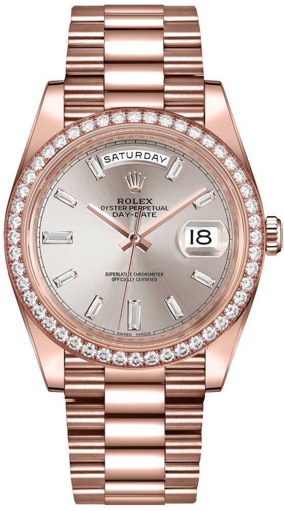 Rolex Day-Date 40 Sundust Diamond Dial Men-s Watch 228345RBR