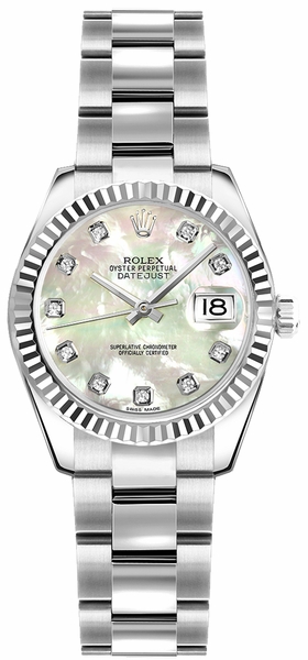 Rolex Lady-Datejust 26 Pearl Diamond Women-s Watch 179174
