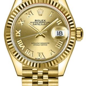 Rolex Lady-Datejust 28 Solid 18k Yellow Gold Women-s Watch 279178