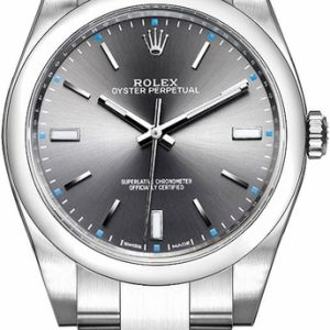 Rolex Oyster Perpetual 39 Dark Rhodium Men-s Watch 114300