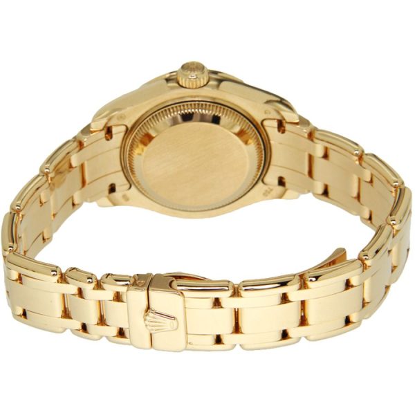 Rolex Pearlmaster Solid Gold White Diamond Women-s Watch 80318