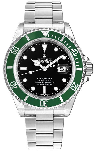 Rolex Submariner Date Kermit Black Dial Men-s Watch 16610